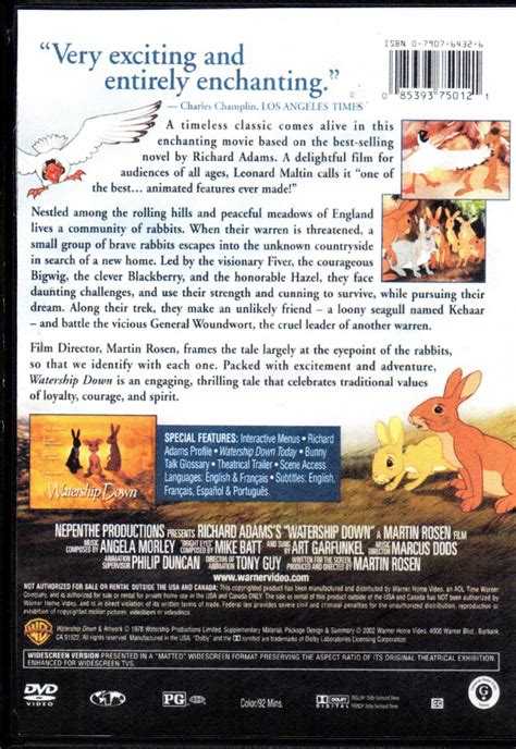 Watership Down Dvd A Warner Bros Animation Private Collection C