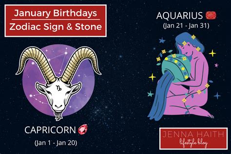 January Birthdays Zodiac Sign And Stone Jenna Haith Lifestyle
