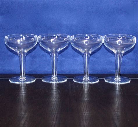 vintage set of 4 monterrey hollow stem champagne glasses by riekes crisa hollow stem
