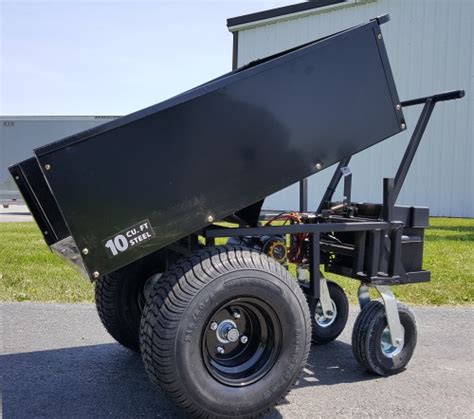 Motorized Cart Electric Powered W Dump 10cu Feet Steel Bed