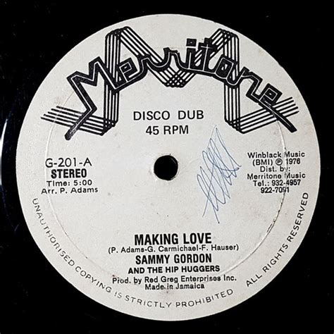 Sammy Gordon And The Hip Huggers Making Love Vinyl 12 45 Rpm Discogs