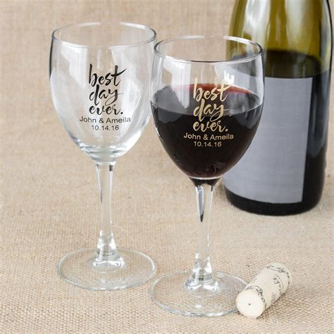 personalized 8 5 oz wine glass wedding favors wine glasses wine glass favors wine theme wedding