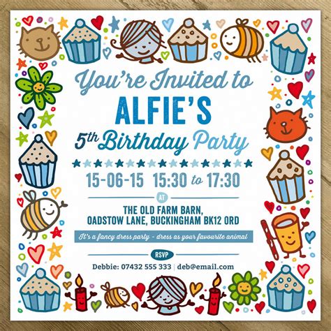 Childrens Party Invitations By A Is For Alphabet