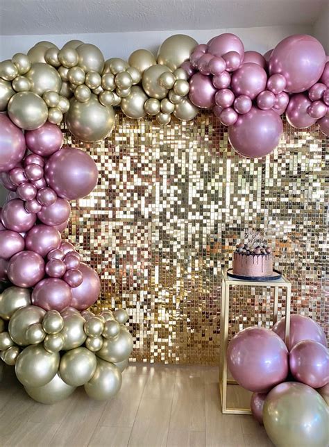 Shimmer Wall Backdrop With Shiny Balloons Shimmer Wall Shimmer Wall