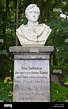Memorial bust of Koenig Johann I von Sachsen or King John of Saxony ...