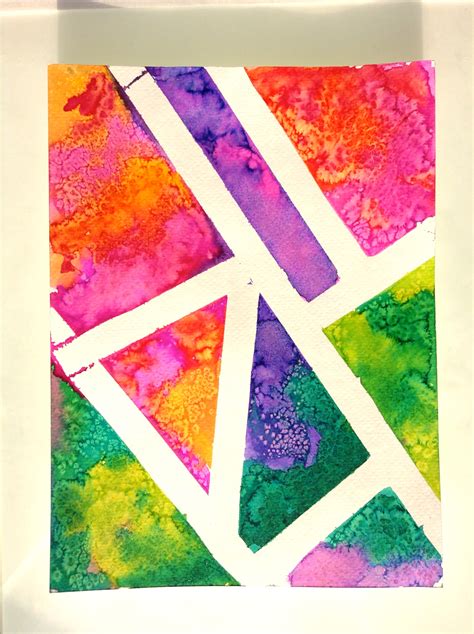 Hollys Arts And Crafts Corner Art And Science Collide Watercolor Salt Paintings