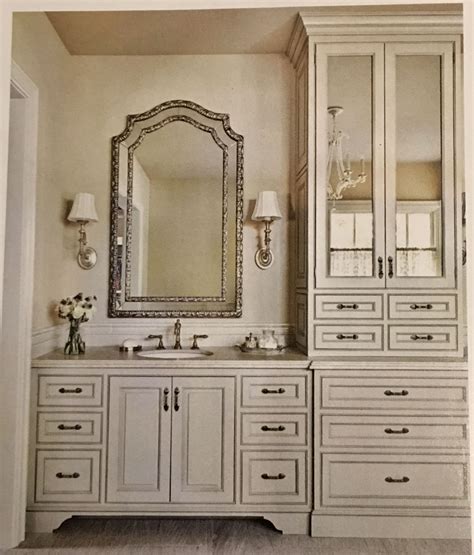 Vanity Mirror Chandelier In Master Bath French Country Bathroom