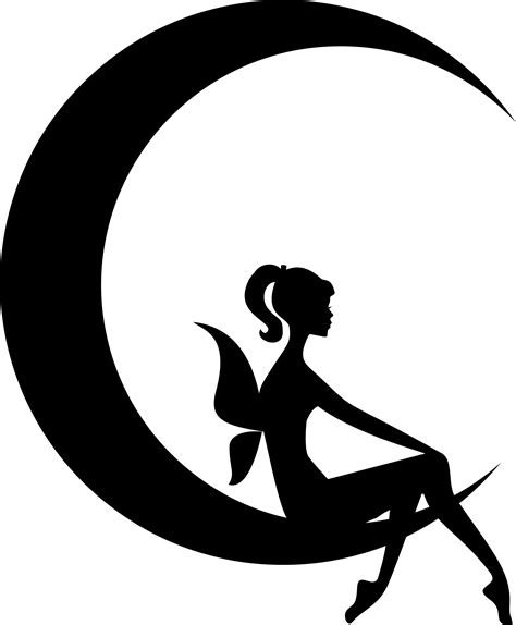 Free Svg 8 Crescent Moon And Fairy Svg File For Cricut