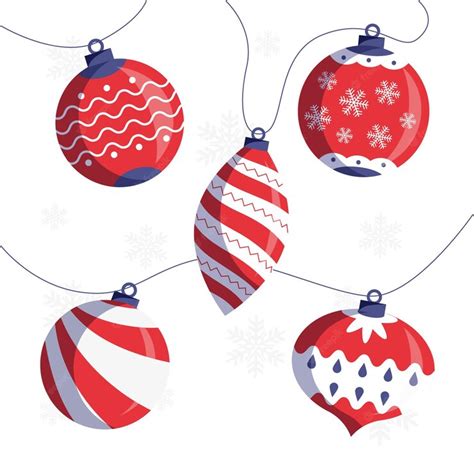 Free Vector Merry Christmas Ornaments Collection