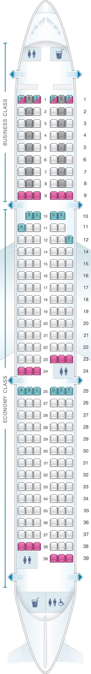 Seat Map Swiss Airbus A321 100200 Seatmaestro