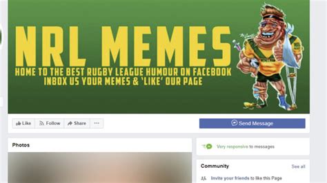 sex tape facebook page nrl memes taken down