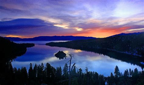 Emerald Bay Sunrise Lake Tahoe Vacation Emerald Bay Lake Tahoe Lake