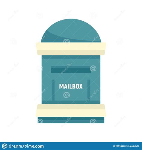 Office Mailbox Icon Flat Isolated Vector Stock Vector Illustration Of