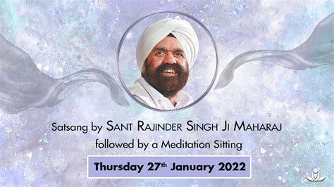 Satsang By Sant Rajinder Singh Ji Maharaj Jan 27 2022 Youtube