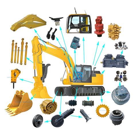 Excavator Vehicle Spare Parts Undercarriage Parts Hydraulic Parts