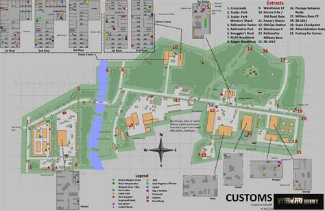 Tarkov Customs Map Exits