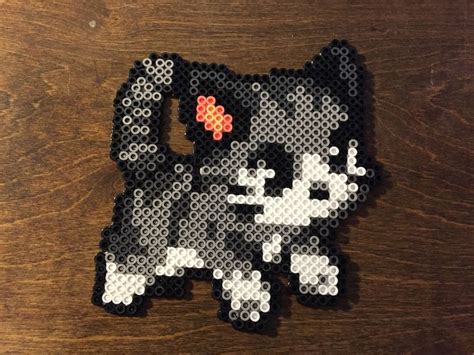 Kawaii Kitty Cat Made Of Perler Beads I Used The Tape Method This Time