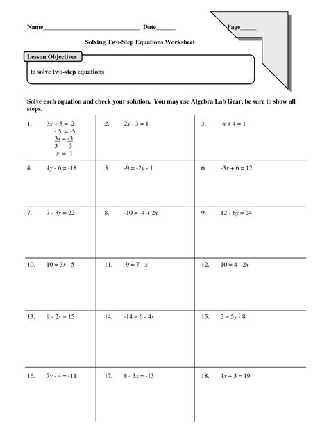 A) read the paragraph and answer the questions 5. Two Step Equations With Fractions Worksheet Pdf ...