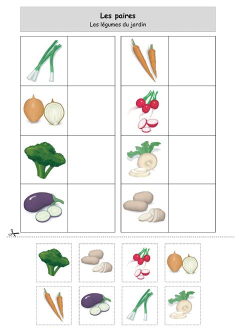 loto legumes du jardin Activités de couleur Activités montessori