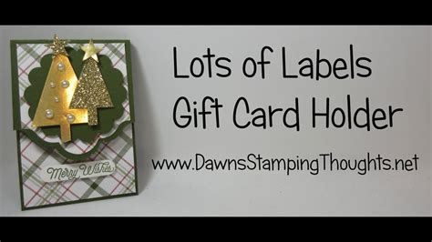 These custom business card stickers from vistaprint are an easy way to label products and belongings. Lots of Labels Gift Card Holder Featuring Stampin Up! Products - YouTube