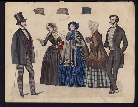 German Fashion Plate Mid 19th Century Stock Image Look And Learn