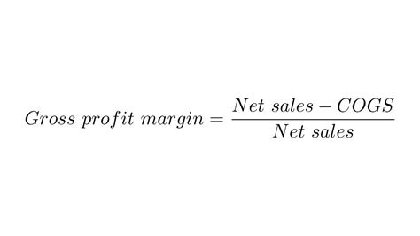 Gross Profit Margin Ratio Formula Example