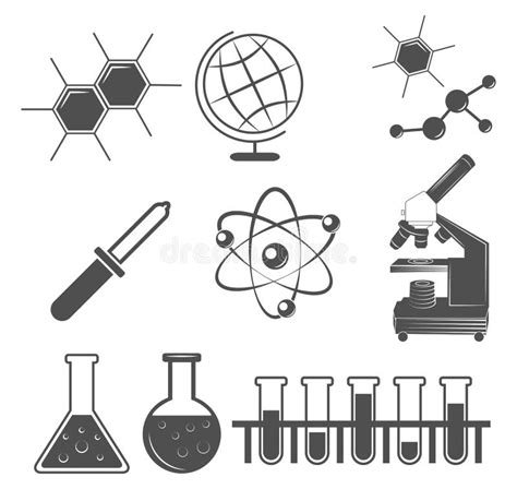Science Icons Set Vector Illustration Stock Vector Illustration Of
