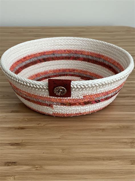 Coiled Rope Bowl In 2024 Coiled Fabric Bowl Rope Basket Coiled Rope