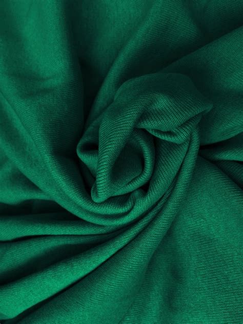 Cotton Knit Fabric 1x1 Tubular Rib By The Yard Jade Etsy