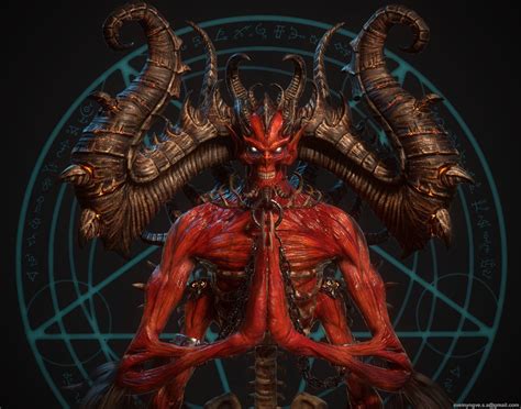 Mephisto Svein Yngve Sandvik Antonsen Symmetrical Art Fantasy Demon