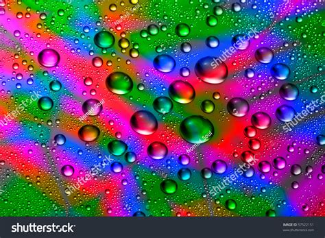 Colored Water Drops Texture Or Background Stock Photo 57522151
