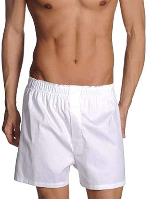 Mens Cotton Trunks White Stretchy Soft Classic Fit Underwear Boxer