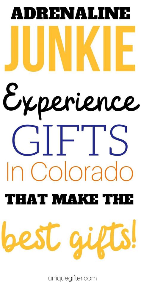 These colorado experience gifts have no expiration dates. Adrenaline Junkie Experience Gifts in Colorado | Unique Gifter