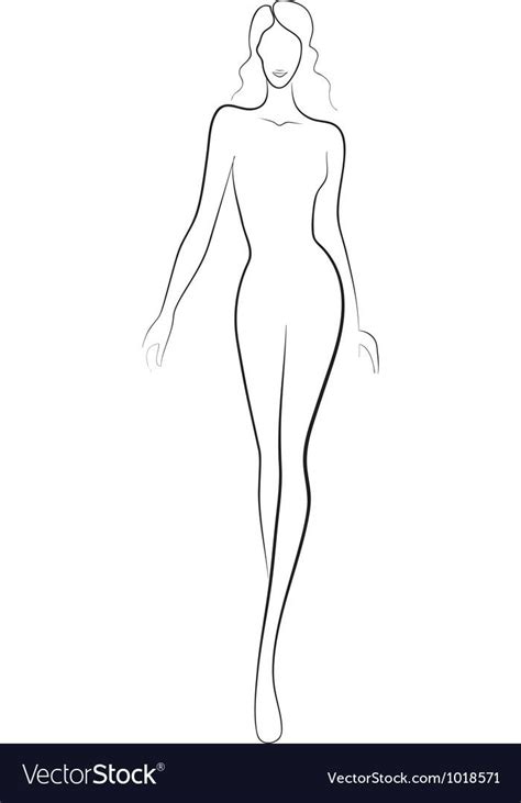 The Outline Of A Woman S Body On A White Background