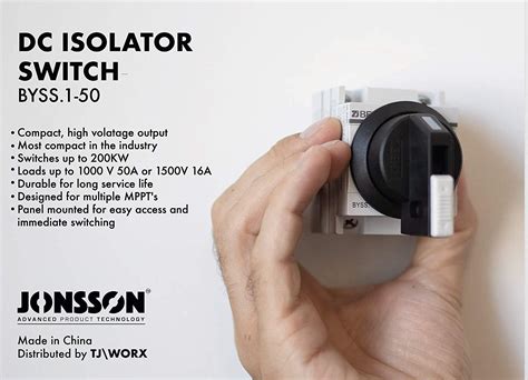 Solar Dc Isolator Switch High Output Compact Ul Listed