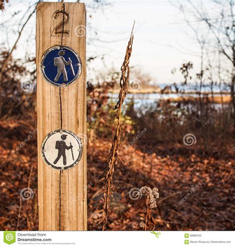 Hiking Trail Markers Stock Photo Image Of Navigate Help 68982432