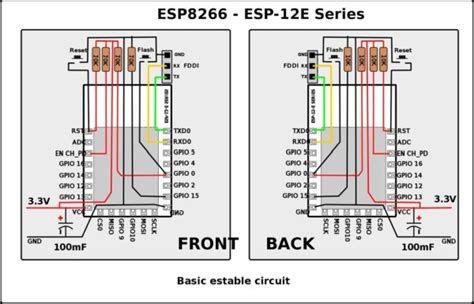 Esp8266 12e Pinout Schematic Circuit Diagram