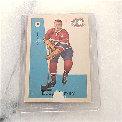 1959 60 Parkhurst Douglas Harvey Hall Of Fame Montreal Canadiens Hockey