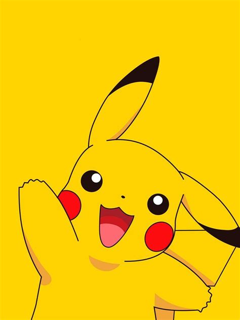 A Cartoon Pikachu Is Smiling And Holding His Arm Up In The Air With Its