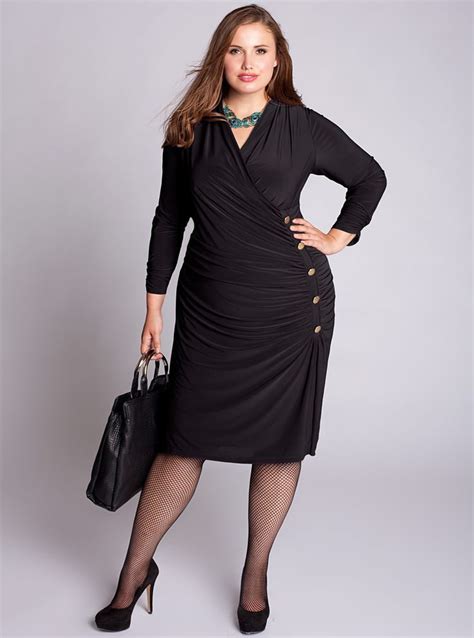 Curvy Women In Black Pantyhose Plus Size Work Outfit Clothing Sizes