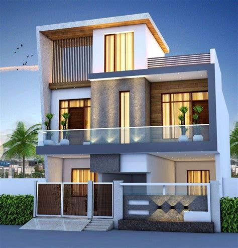 Duplex Modern Front Elevation Home Design Home Architec Ideas