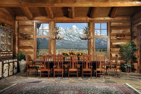 Beautiful Log Home Dining Rooms Elprevaricadorpopular