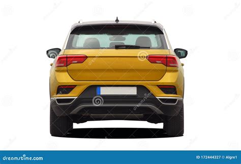 Suv On A White Background Back View Stock Image Image Of Design