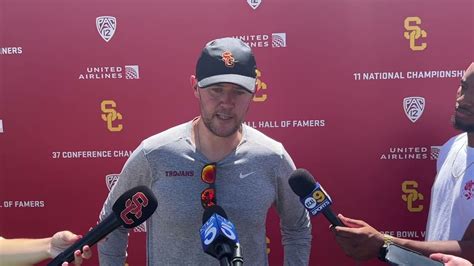 Usc Hc Lincoln Riley After Seventh Fall Practice Youtube