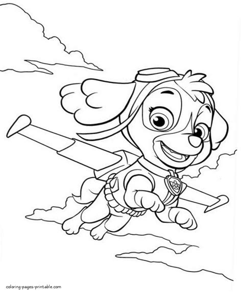 16 Paw Patrol Coloring Pages Skye Png