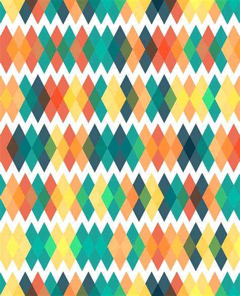 Abstract Simple Colorful Geometric Shape Overlay Seamless Pattern On