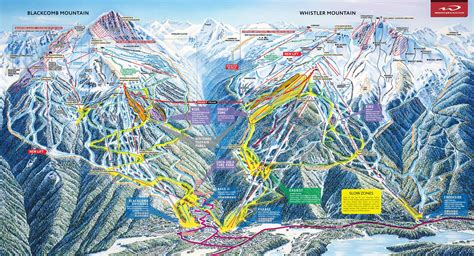 Ski Map Whistler Blackcomb Canada