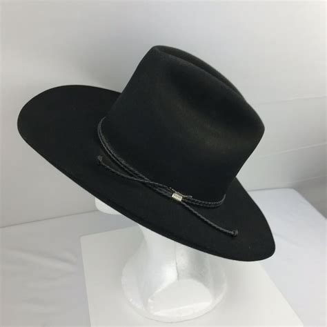 Stetson 4x Beaver Felt Fur Dillon Black Cowboy Western Hat Men ‘s Size