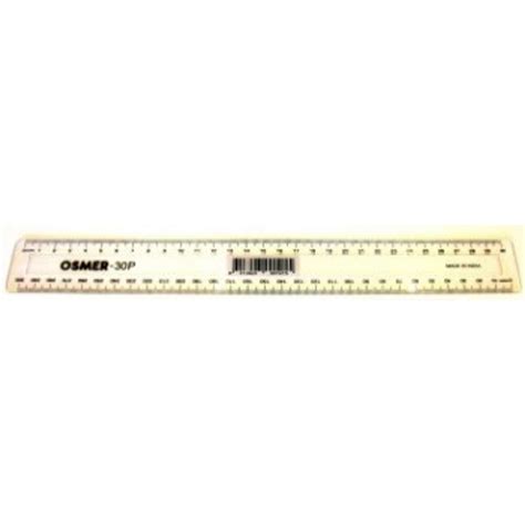 Clear Plastic Ruler Shatter Resistant 300mm Melbourne Office Supplies