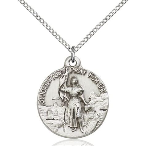 Sterling Silver St Joan Of Arc Pendant The Catholic Company